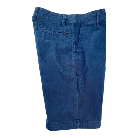 Volcom Frickin Chino Shorts Men's 28 Blue Dark Wash 9" Inseam Flat Casual Skate - Picture 3 of 5